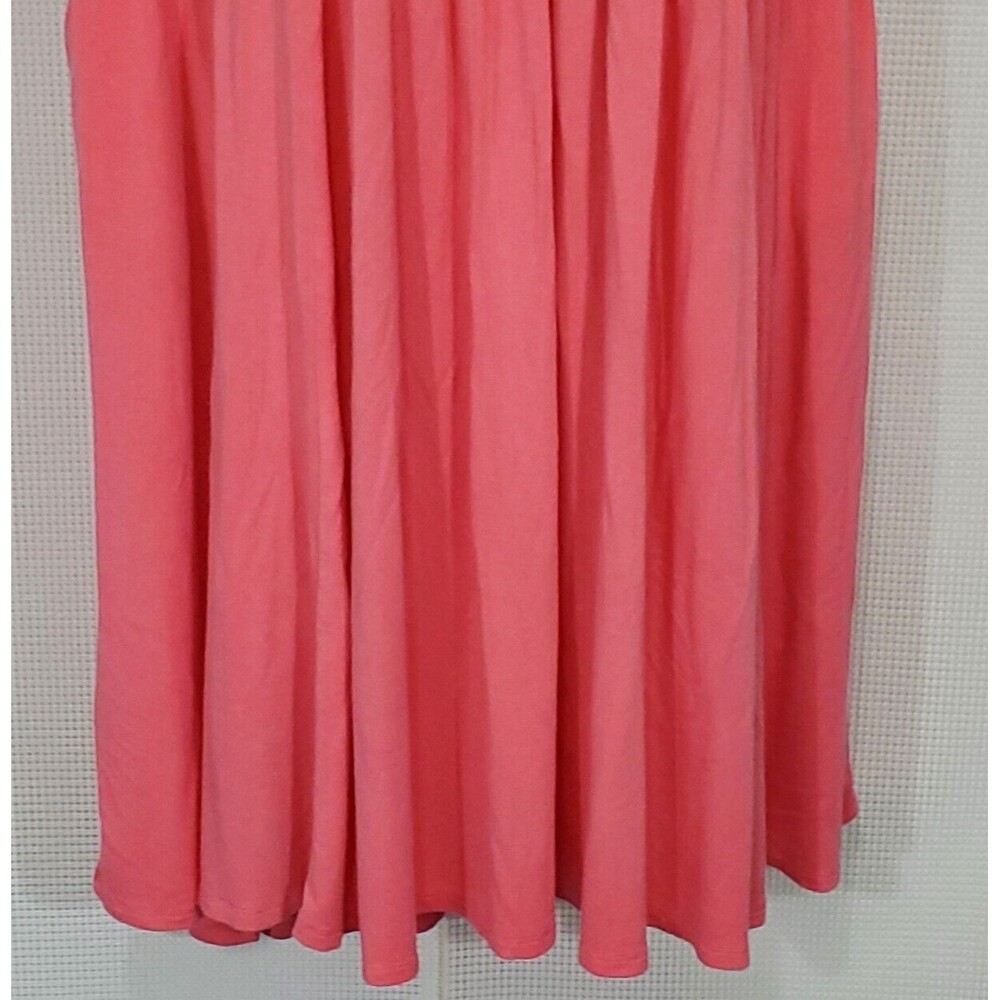Torrid Dress 2 18 20 Coral Pink Super Soft Knit Tank Midi Pockets Sheath - Picture 3 of 7